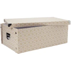 Gifi Rangement|Boîte de rangement carton L34 x H18,5x L51 cm