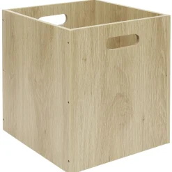 Gifi Entretien Du Linge|Boîte de rangement casier cube en bois 31x29xH31cm