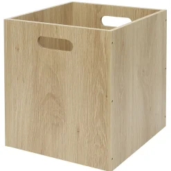 Gifi Entretien Du Linge|Boîte de rangement casier cube en bois 31x29xH31cm