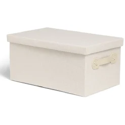 Gifi Rangement|Boîte de rangement coton gris ou beige 36xH17x22cm