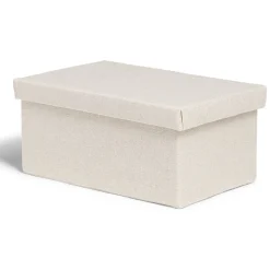 Gifi Rangement|Boîte de rangement coton gris ou beige 27,5xH12,5x17,5cm