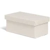 Gifi Rangement|Boîte de rangement coton gris ou beige 24,5xH10x13cm