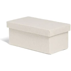 Gifi Rangement|Boîte de rangement coton gris ou beige 24,5xH10x13cm