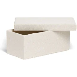 Gifi Rangement|Boîte de rangement coton gris ou beige 24,5xH10x13cm