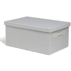 Gifi Rangement|Boîte de rangement coton imprimé fleuri 40,5xH18x26,5cm