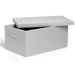 Gifi Rangement|Boîte de rangement coton imprimé fleuri 40,5xH18x26,5cm