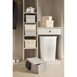 Gifi Rangement|Boîte de rangement coton imprimé fleuri 24,5xH10x13cm