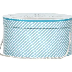 Gifi Rangement|Boîte de rangement déco bleue Jidoo 2.0 moustache