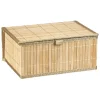 Gifi Rangement|Boîte de rangement déco lattes en bambou L29 x L23 cm