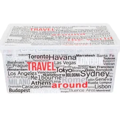 Gifi Rangement|Boîte de rangement design noms de villes 18 L