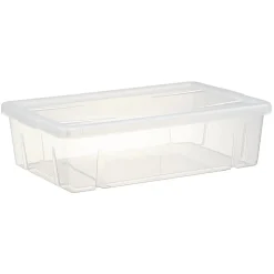Gifi Rangement|Boîte de rangement dessous de lit blanc transparent avec couvercle 28L