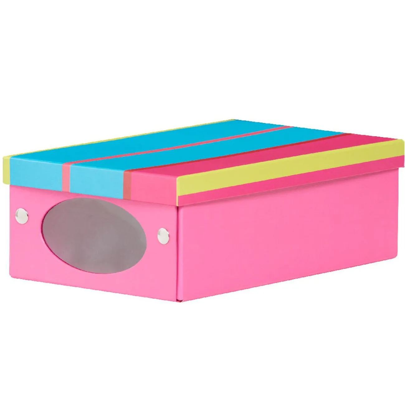 Gifi Rangement|Boîte de rangement en carton multicolore