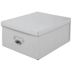 Gifi Rangement|Boîte de rangement en carton gris clair petit modèle