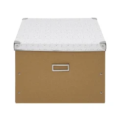 Gifi Rangement|Boîte de rangement en carton design bicolore motif terrazzo