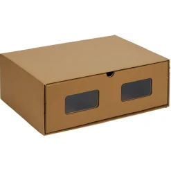 Gifi Rangement|Boîte de rangement en carton avec fenêtre transparente 23xH16x34cm