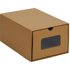 Gifi Rangement|Boîte de rangement en carton avec fenêtre transparente 46xH16x34cm