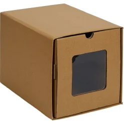 Gifi Rangement|Boîte de rangement en carton avec fenêtre transparente 23xH24x34cm