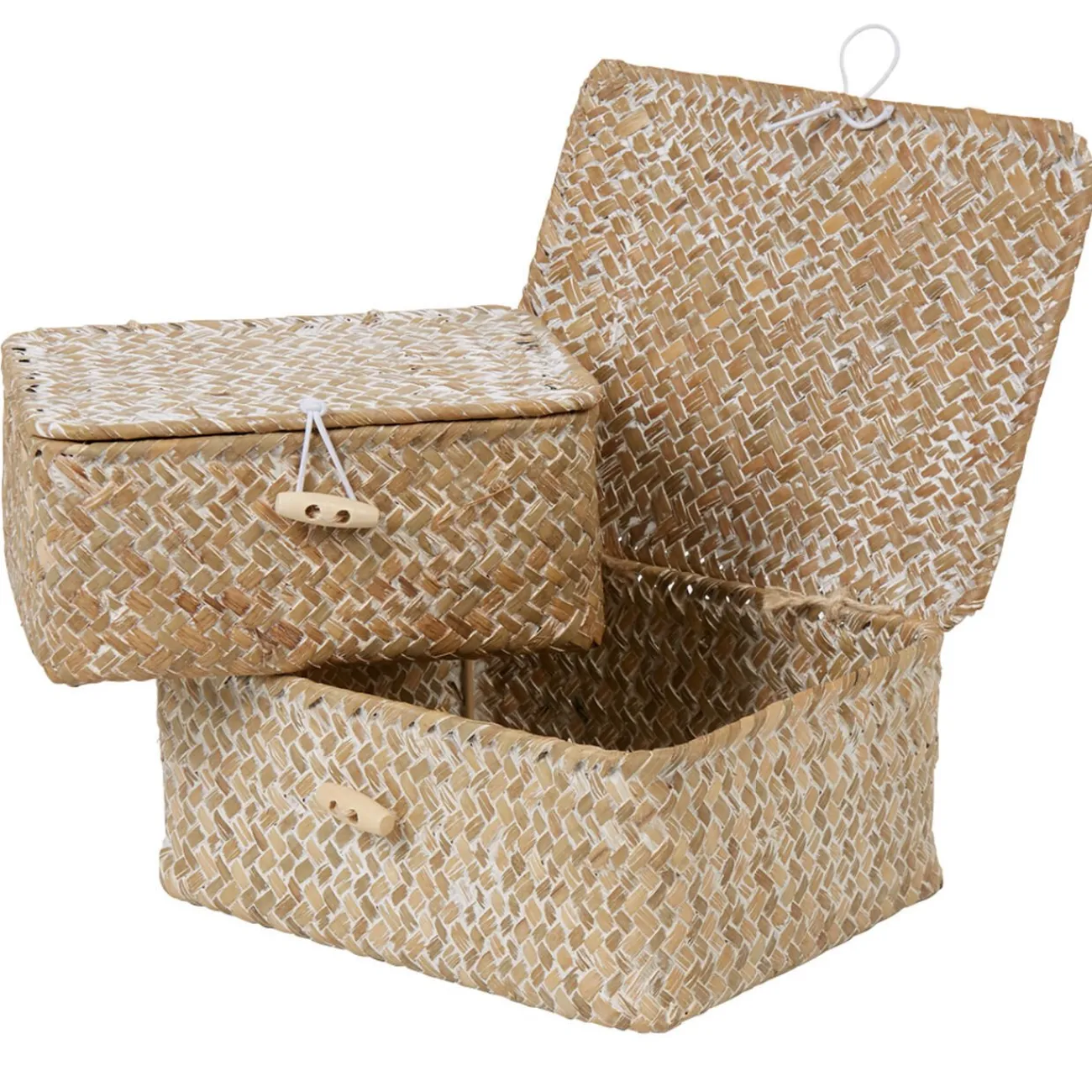 Gifi Rangement|Boîte de rangement en jonc de mer x2