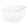Gifi Rangement|Boîte de rangement en plastique transparent 32L