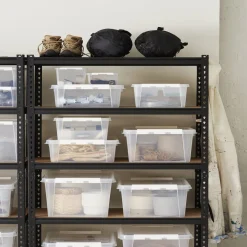 Gifi Rangement|Boîte de rangement en plastique transparent 32L