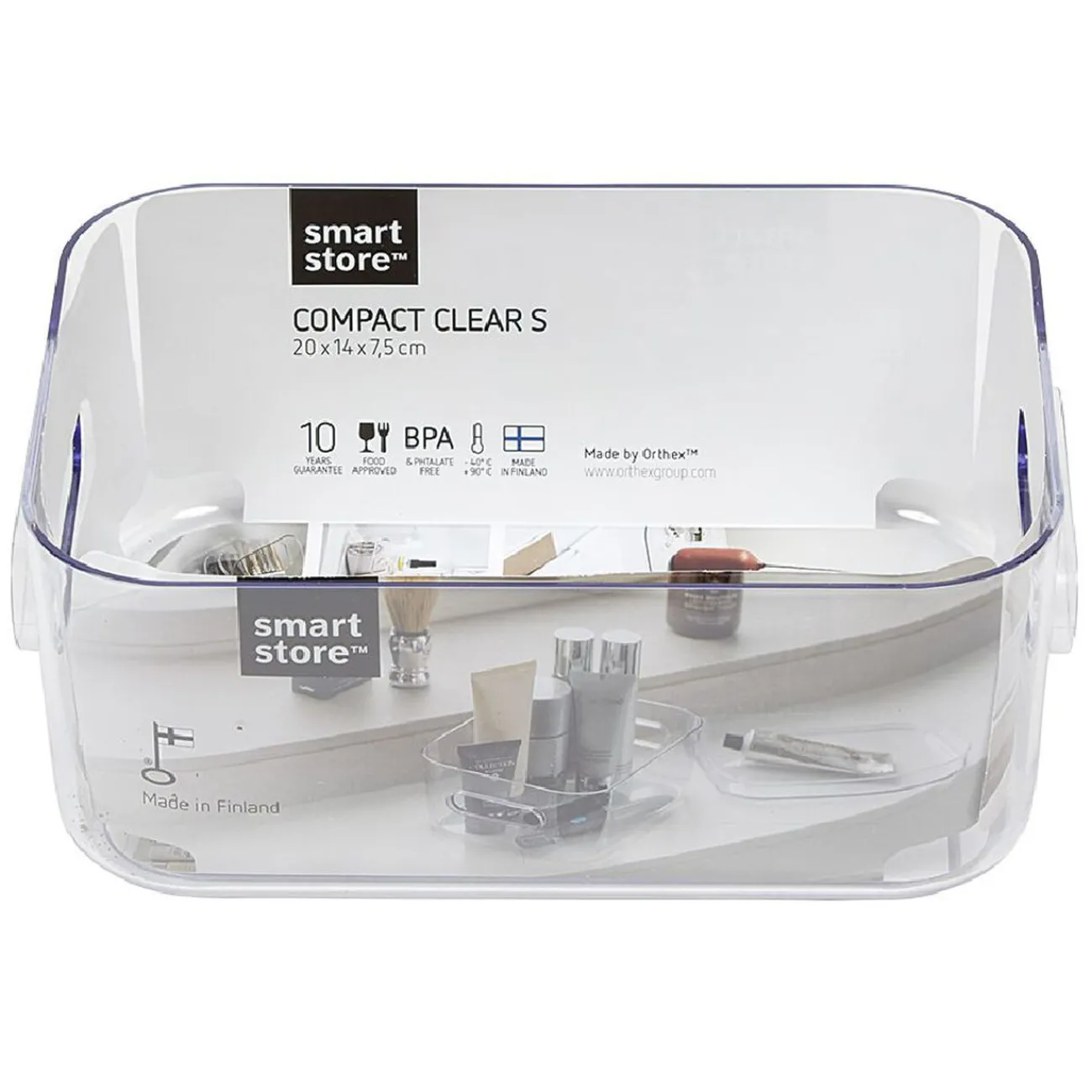 Gifi Entretien Du Linge|Boîte de rangement en plastique transparent SmartStore Compact Clear S