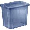 Gifi Rangement|Boîte de rangement en plastique bleu 8,8L