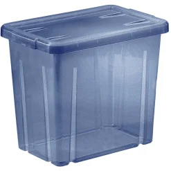 Gifi Rangement|Boîte de rangement en plastique bleu 8,8L