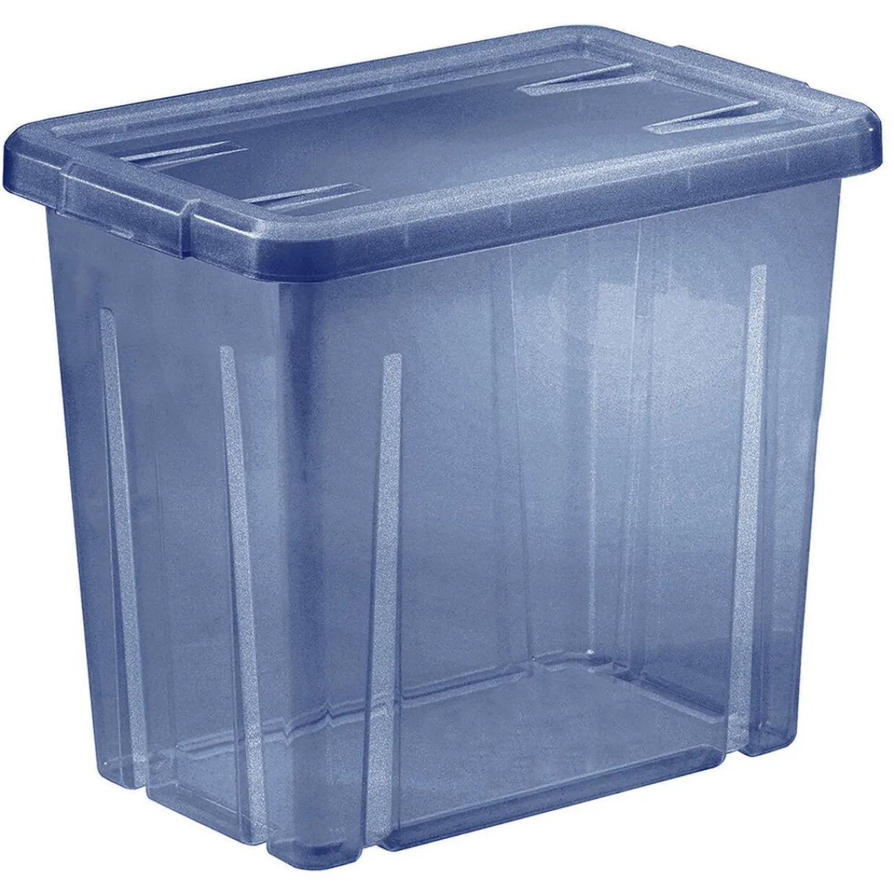 Gifi Rangement|Boîte de rangement en plastique bleu 8,8L