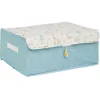 Gifi Rangement|Boîte de rangement enfant rose ou bleu x3 - 28x14xH14cm