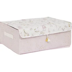 Gifi Rangement|Boîte de rangement enfant rose ou bleu x3 - 28x14xH14cm