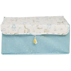 Gifi Rangement|Boîte de rangement enfant rose ou bleu x3 - 28x14xH14cm