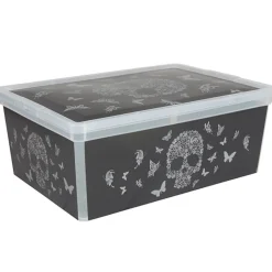 Gifi Rangement|Boîte de rangement 10L design tête de mort