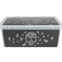 Gifi Rangement|Boîte de rangement 10L design tête de mort