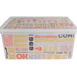 Gifi Rangement|Boîte de rangement 18L design weekend