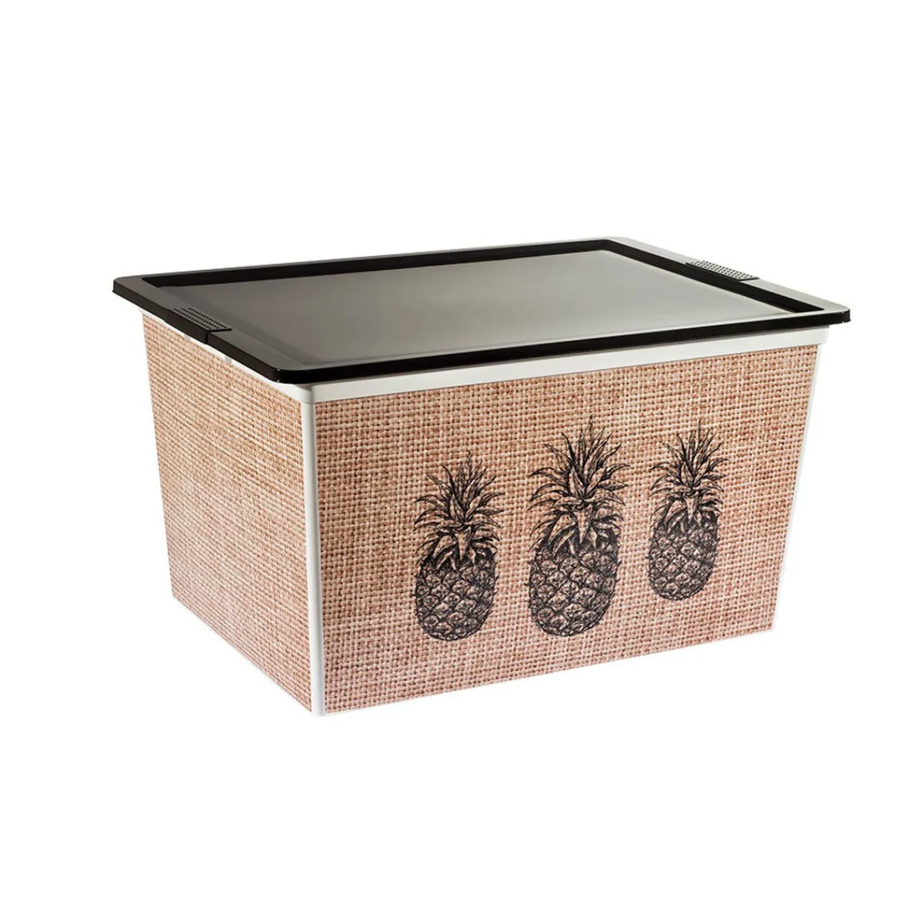 Gifi Rangement|Boîte de rangement motif ananas 50 L