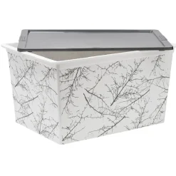 Gifi Rangement|Boîte de rangement motif branche nordique 50 L