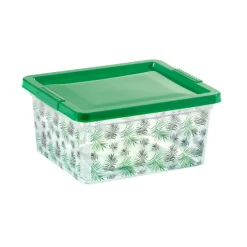 Gifi Rangement|Boîte de rangement motif feuilles de palmier 2 L