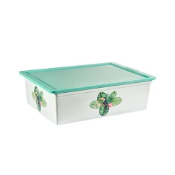 Gifi Rangement|Boîte de rangement motif toucan et feuilles de palmier 27 L
