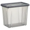 Gifi Rangement|Boîte de rangement noir transparent avec couvercle 8,8L