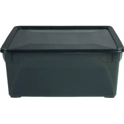 Gifi Entretien Du Linge|Boîte de rangement noire 18 L