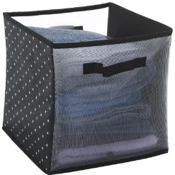 Gifi Rangement|Boîte de rangement noire et blanche motif étoiles