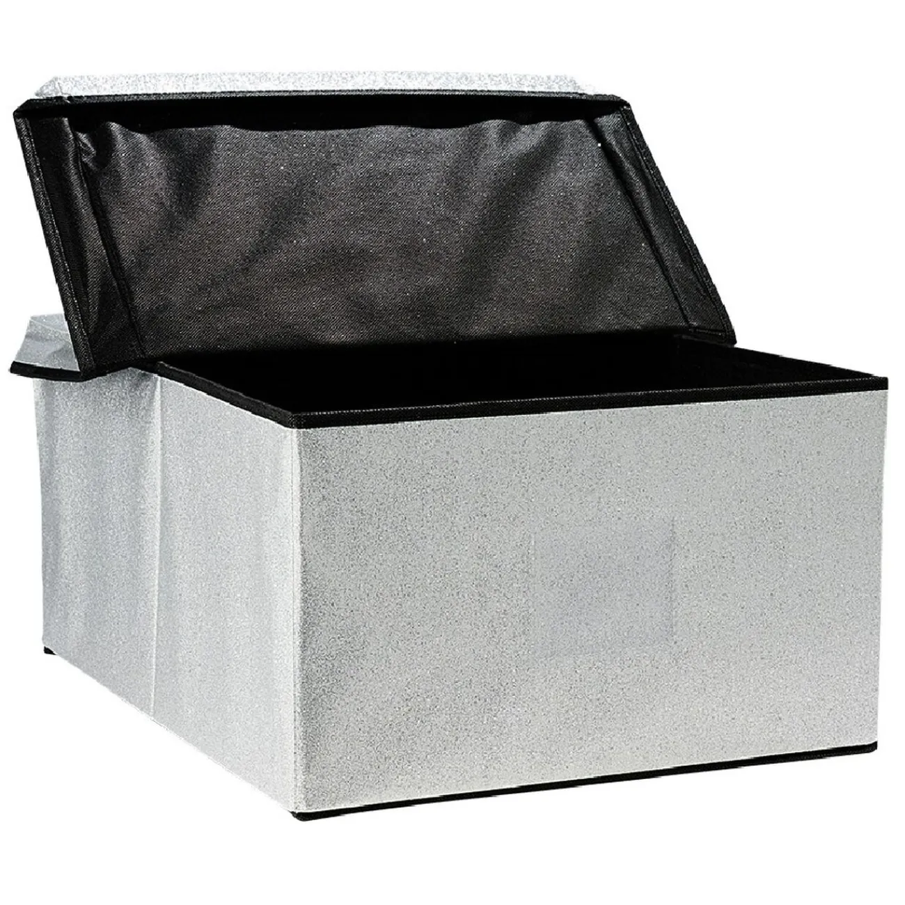 Gifi Entretien Du Linge|Boîte de rangement pailletée avec couvercle 3 couleurs