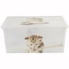 Gifi Rangement|Boîte de rangement plastique 10 L design chat ou chiots