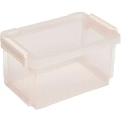 Gifi Rangement|Boîte de rangement plastique à clips 0,7 L rose
