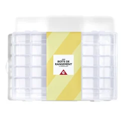 Gifi Rangement|Boîte de rangement pour vis et quincaillerie 36 compartiments 18,3x27,5cm