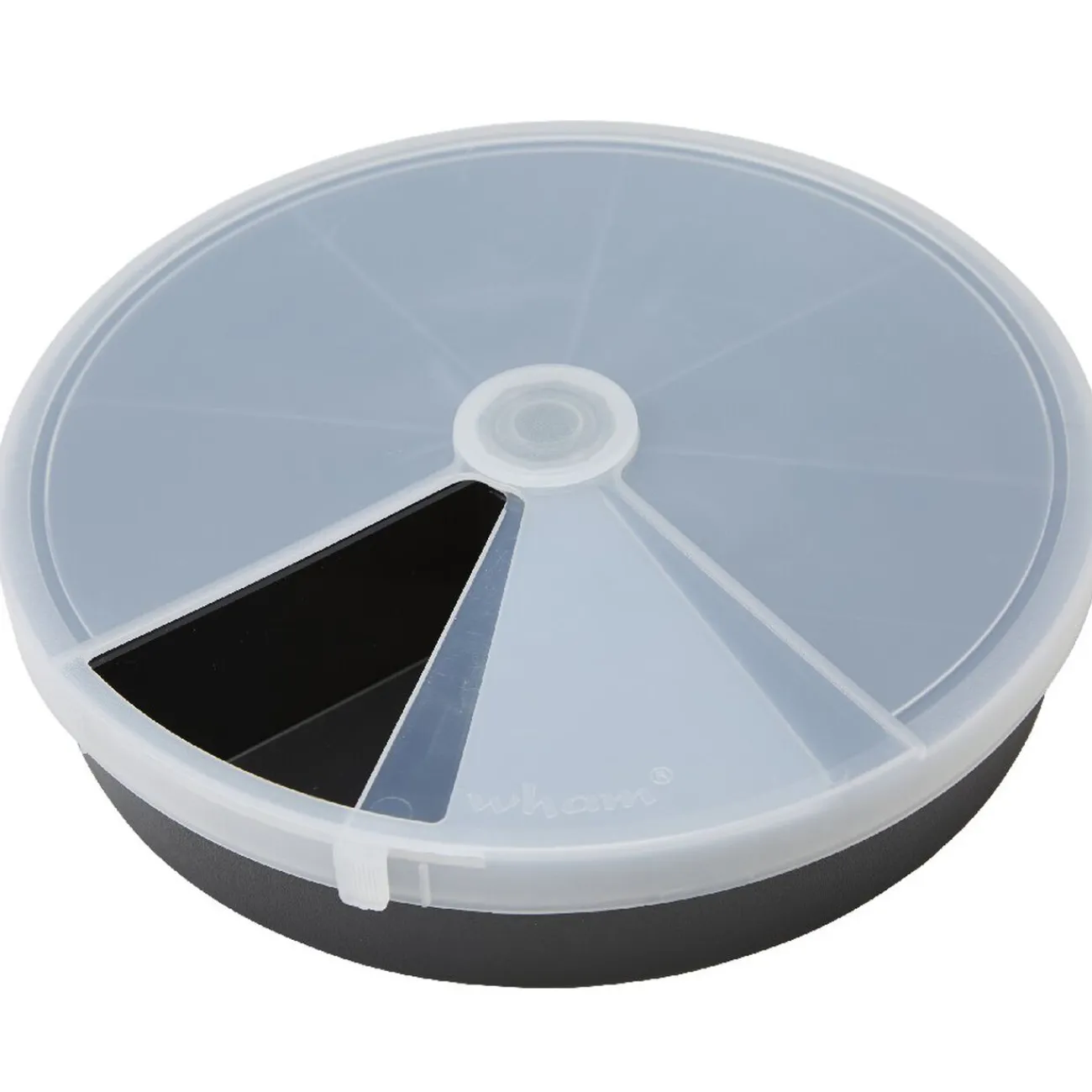 Gifi Rangement|Boîte de rangement ronde 8 compartiments noir