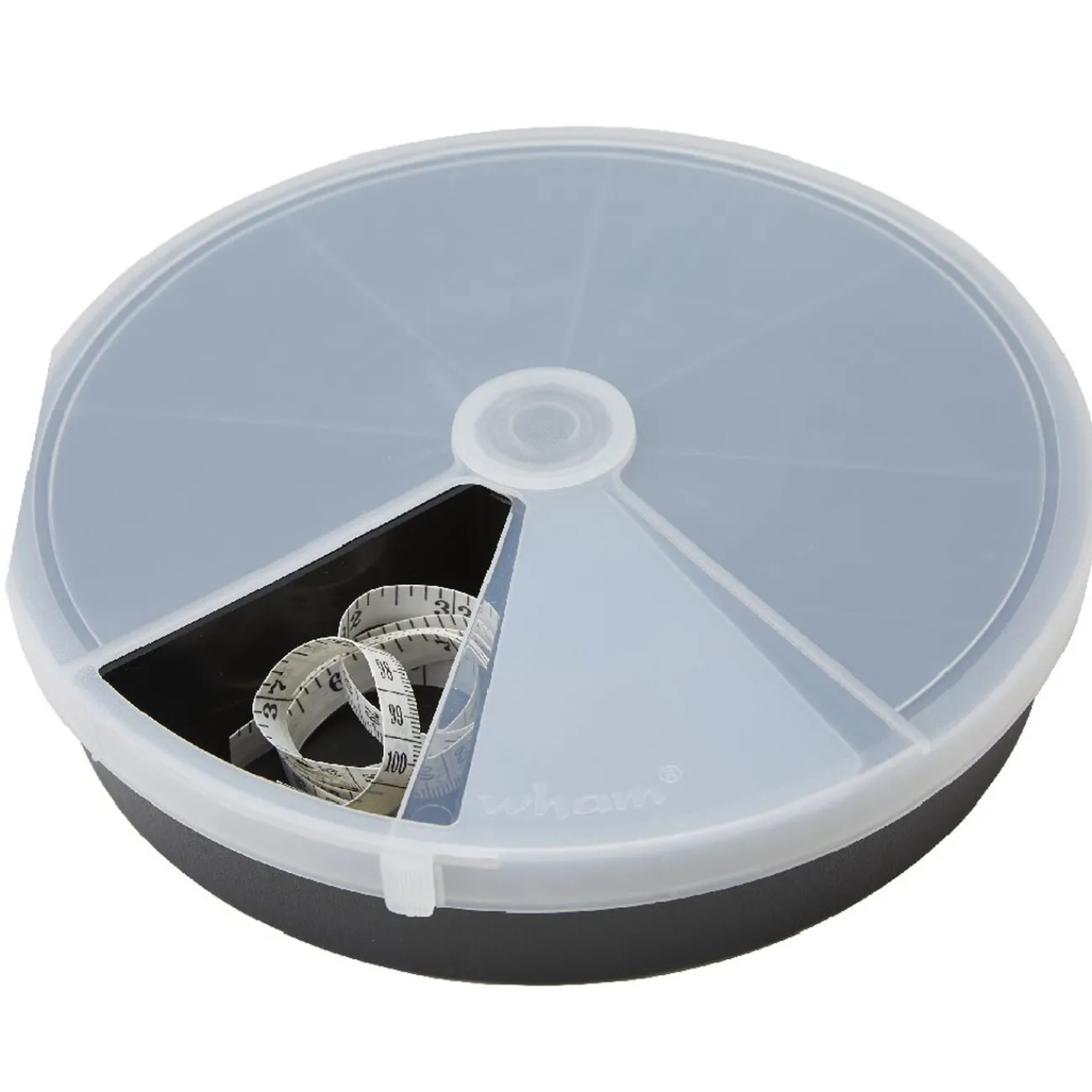 Gifi Rangement|Boîte de rangement ronde 8 compartiments noir