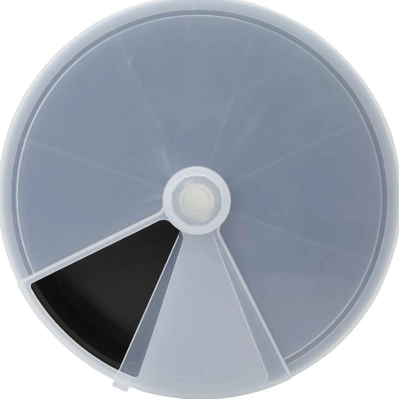 Gifi Rangement|Boîte de rangement ronde 8 compartiments noir