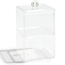 Gifi Aménagement Salle De Bain^Boîte de rangement salle de bain 2 compartiments 9,3x9,3xH15,5cm