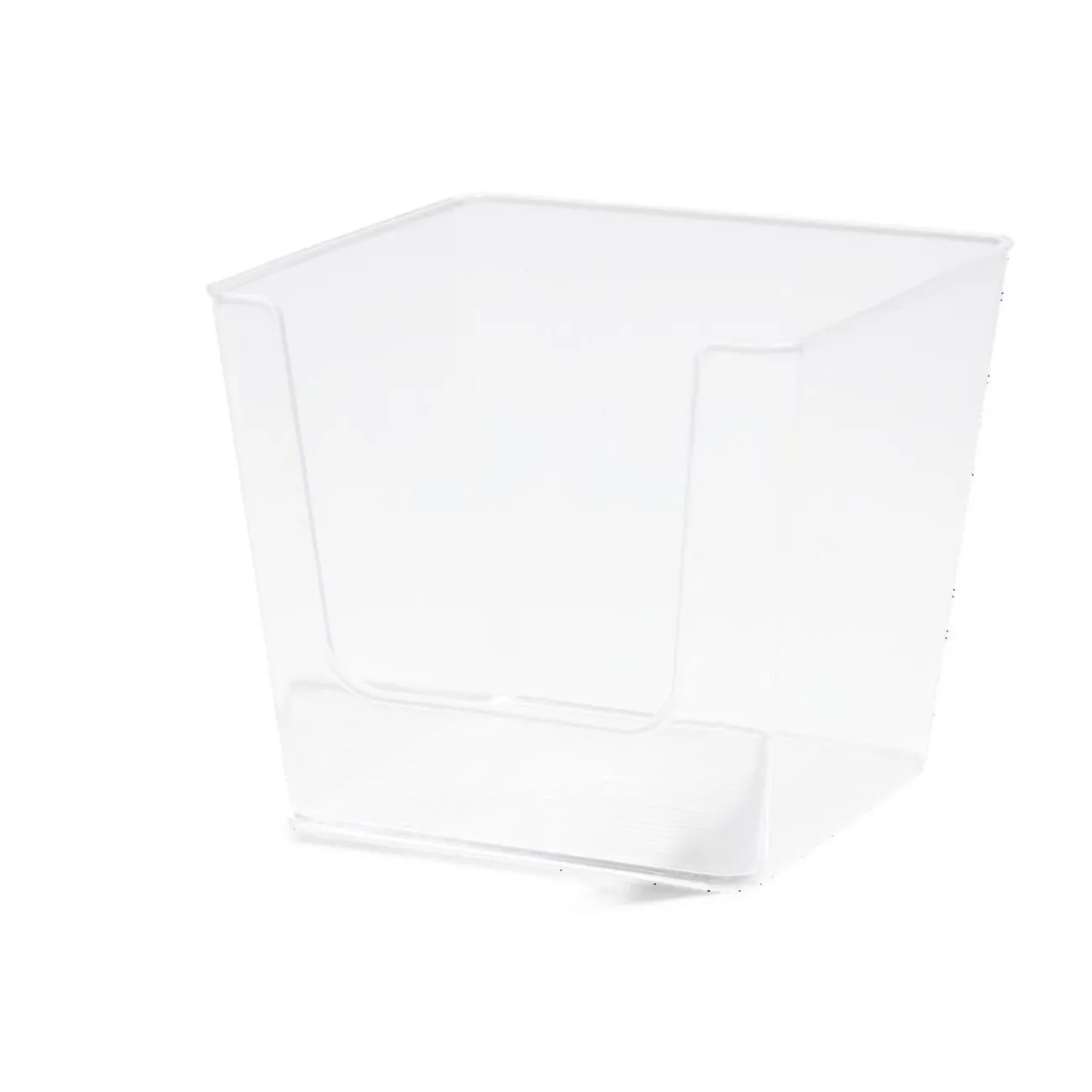 Gifi Aménagement Salle De Bain^Boîte de rangement salle de bain plastique transparent 16,5x16,5xH14,5 cm